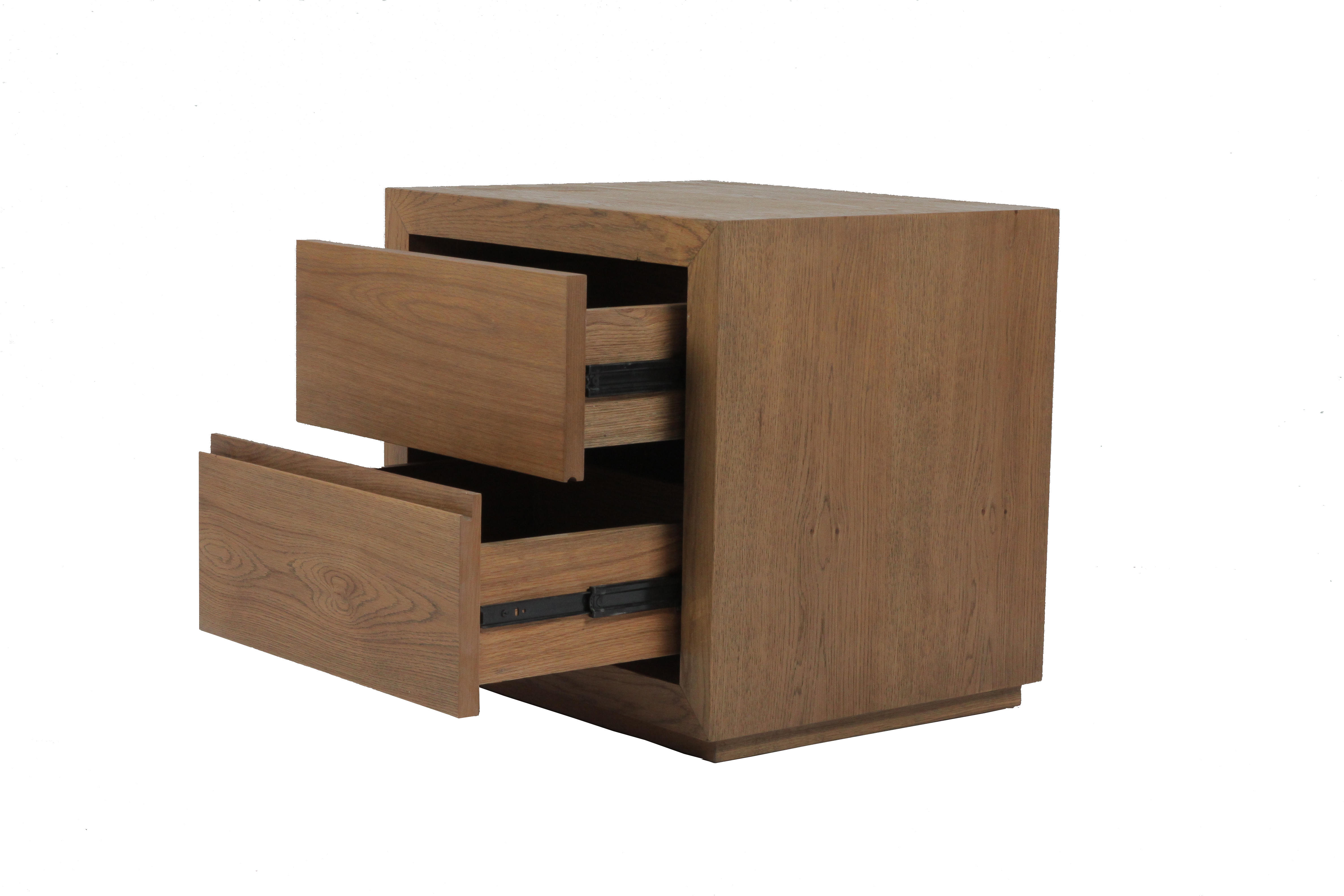 RNT-0936 Campaign Simplism Design Nightstand With 2 Drawers