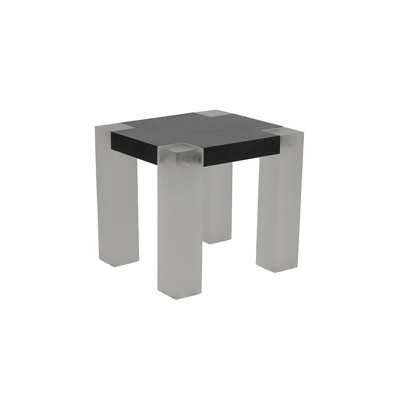 RJT-9710 Modern design wooden top Crystal/Acrylic Legs Rectangular Side Table