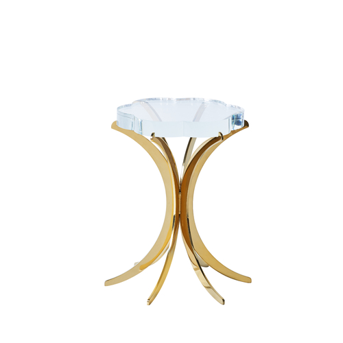 RCT-7702 Modern luxury Crystal Golden Stainless Steel Table Set Round Living Room Tea Table Marble Coffee Table