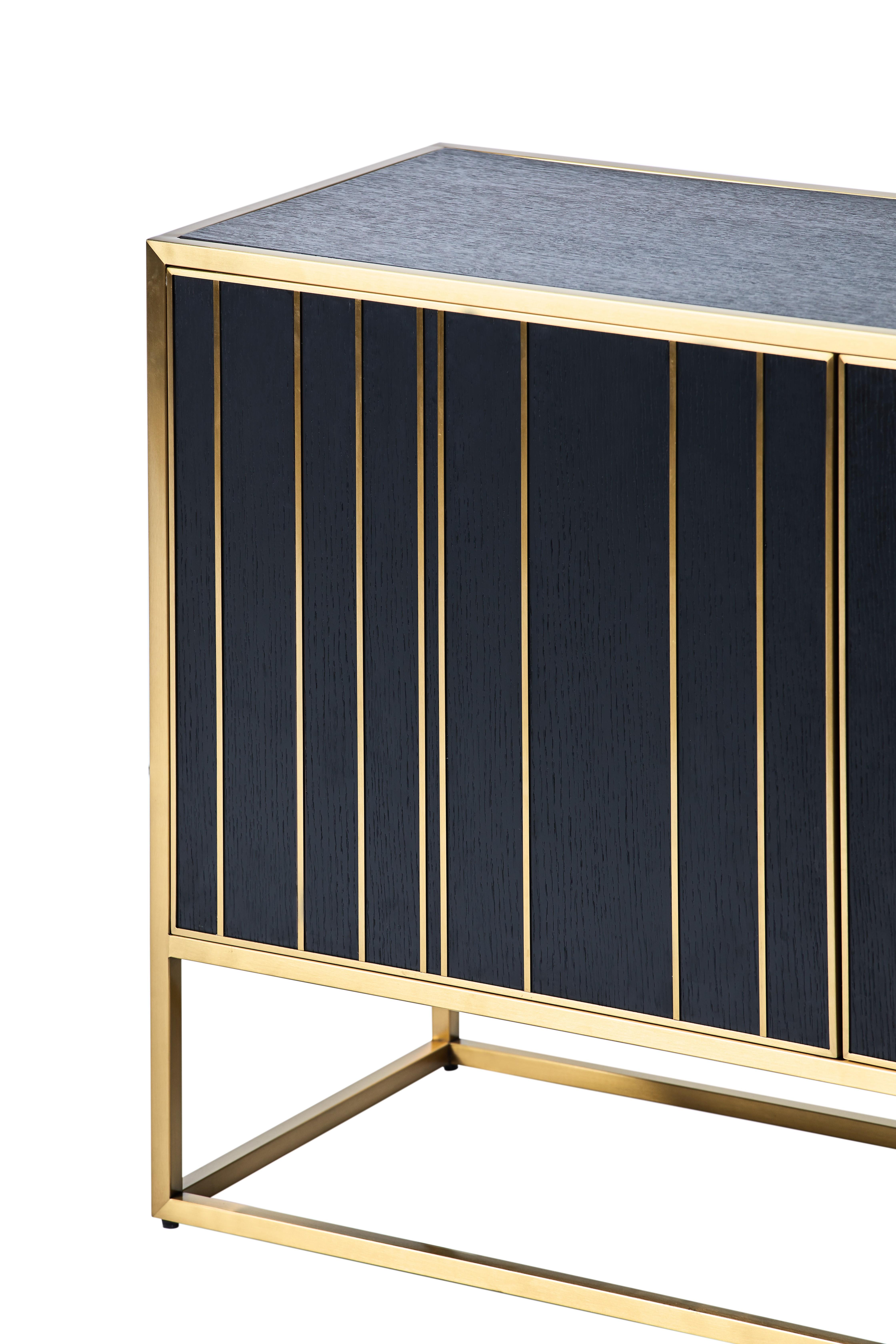 RJT-9717 Luxury Style Gold stainless steel Console Cabinet