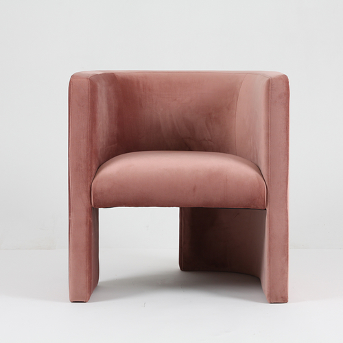 RJC-1096 Modern deisgn High quality Velvet Upholstered Pink Armchair 