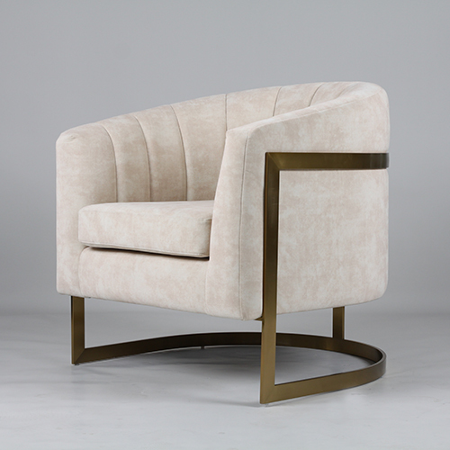 RJC-2125 Modern Design Metal Frame Upholstered Armchair for Living Room Furniture
