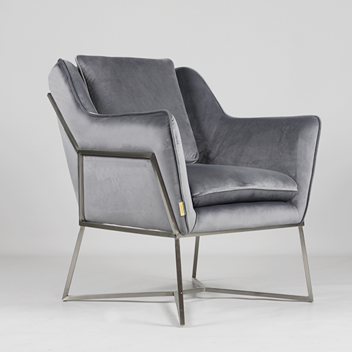 RJC-1227 New Design occasional chair with stainless steel 