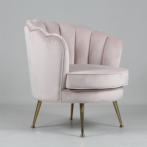 RJC-1104 Upholstered Fabric Flower Shape Leisure Chair 