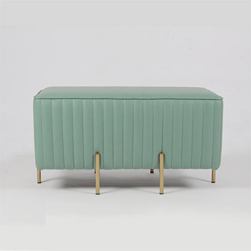 ROT-1414 METAL FRAME BENCH OTTOMAN IN HIGH END FABRIC