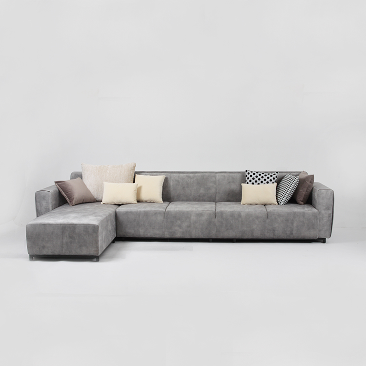RJS-2109 Contemporary High End Fabric Upholstered L Shape Sectional Sofa Set