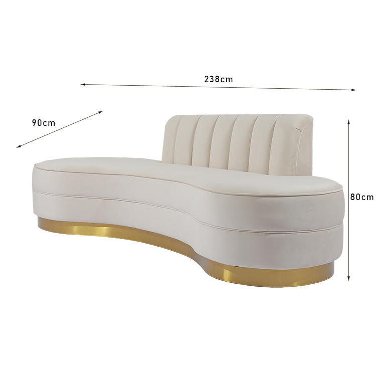 RJC-1329 Recline Design Tufted Back Living Room White Color Stains Resistant Sofa with High End
