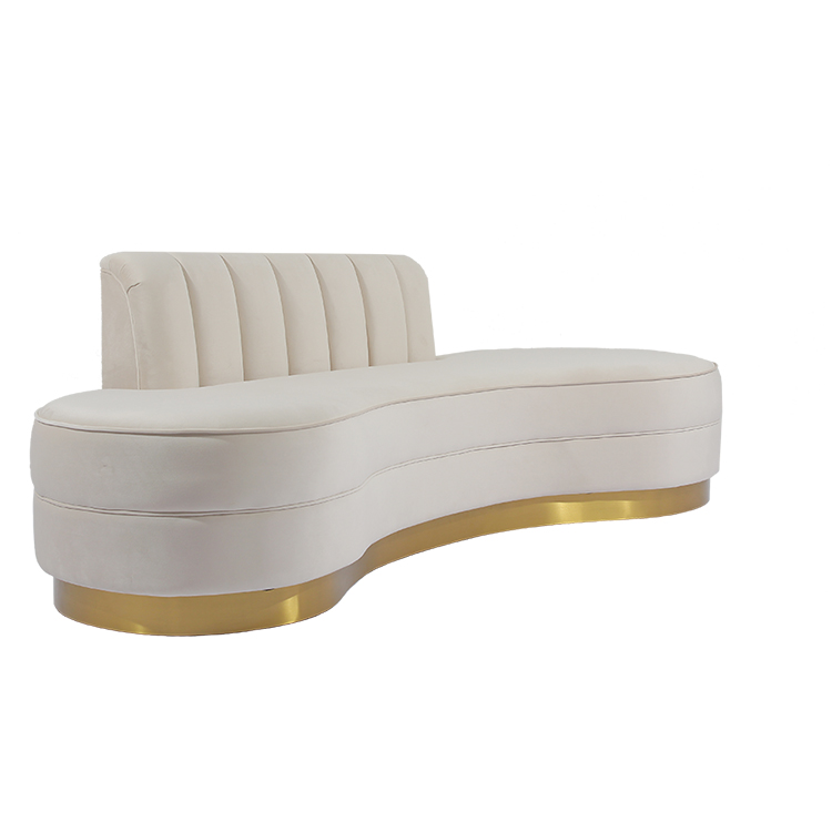 RJC-1329 Recline Design Tufted Back Living Room White Color Stains Resistant Sofa with High End