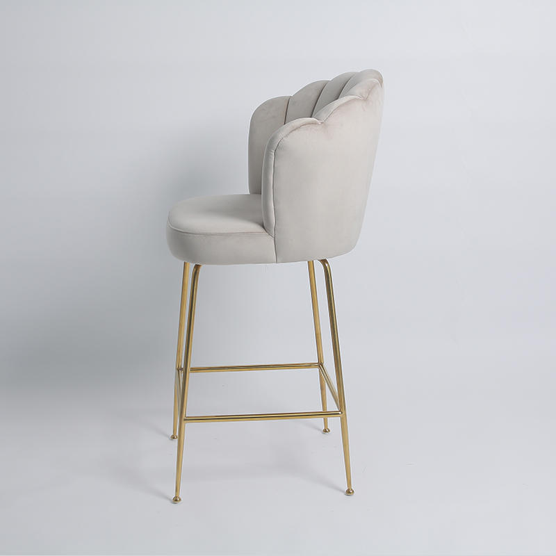 RJC-1231 New Design Home Furniture Dining Room Chairs Modern Upholstered Velvet Bar Chair
