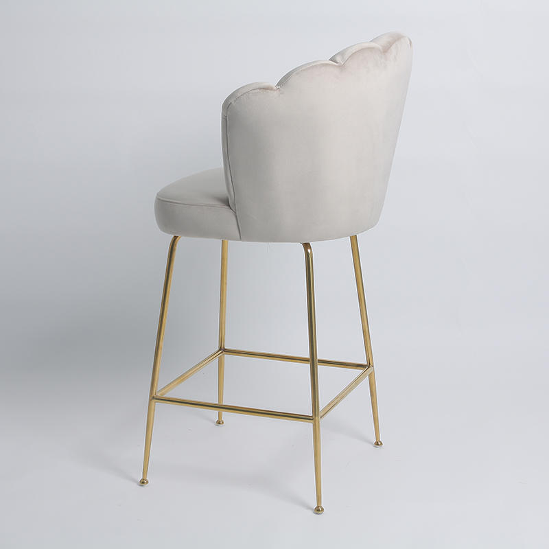 RJC-1231 New Design Home Furniture Dining Room Chairs Modern Upholstered Velvet Bar Chair