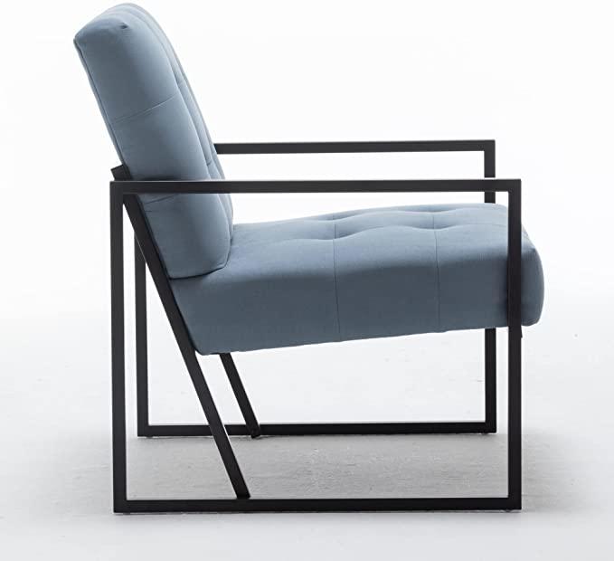 Modern Armchair Accent Chair with Metal Legs For Living Room Hotel Furniture